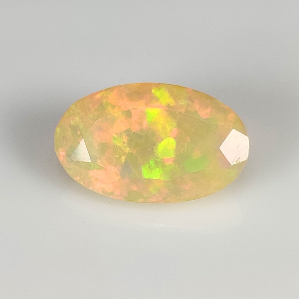 1 pcs  Hvit Opal  - 6.24 ct - Internasjonal forening for fargede edelstener (ICA GemLab) - Fargespill #2.1