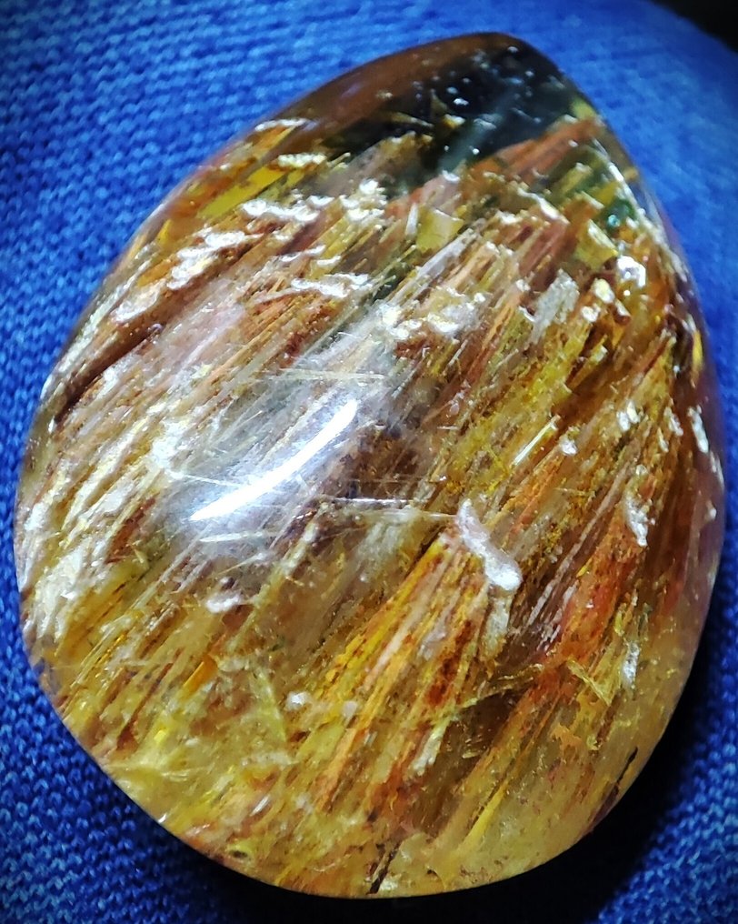 非常罕见的美丽天然金色电气石 Rutile 夹层石水晶晶体 免费寄样- 8.01 g #4.3