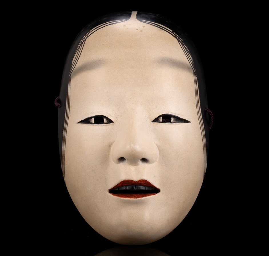 日本能乐面具 - 木, 艺术家：岡本敬一 - 高品质 Zōon'na 増女 #1.0