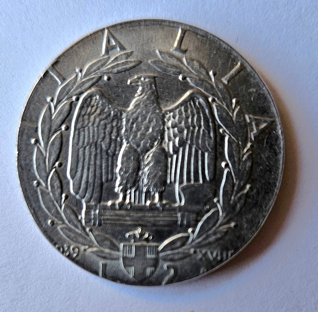 意大利, 王国 Vittorio Emanuele III. 2 Lire 1939 errore - coniata sul tondello da 50 Centesimi #1.0