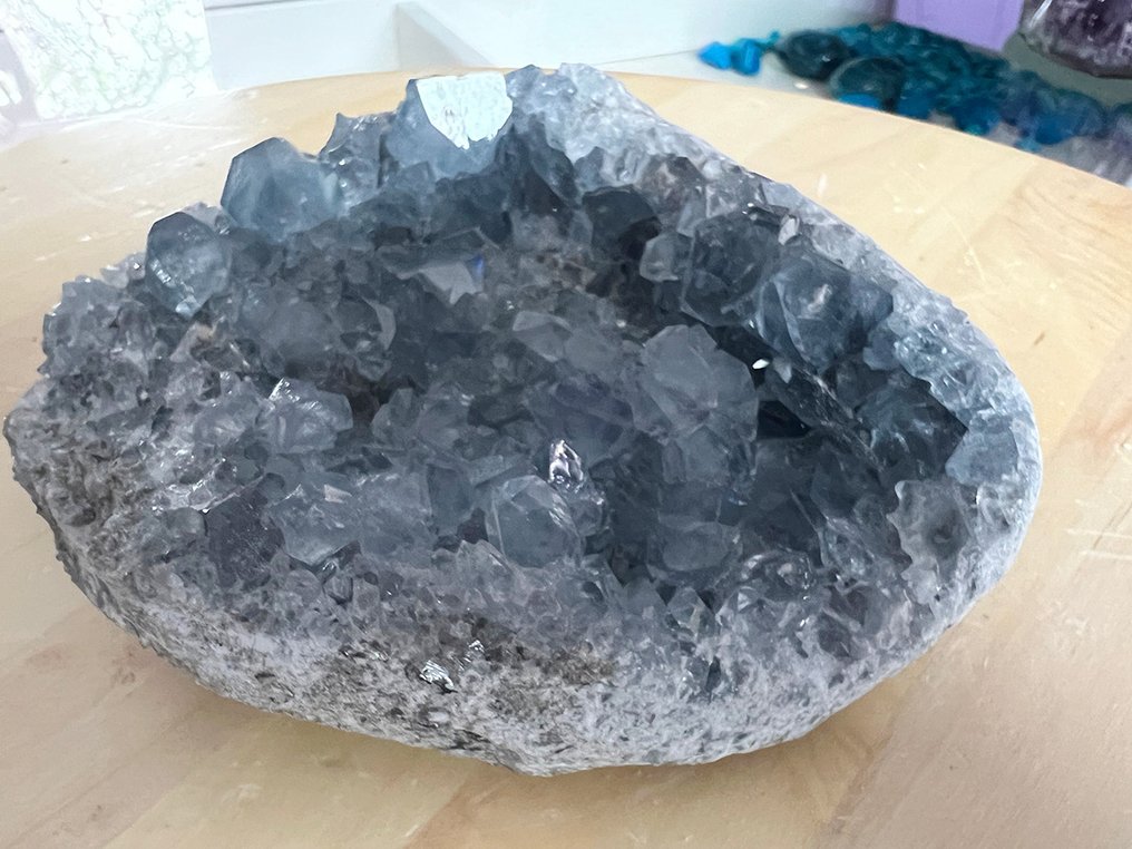 Celestin Cluster de cristal - Înălțime: 14 cm - Lățime: 10 cm- 1.1 kg - (1) #2.1