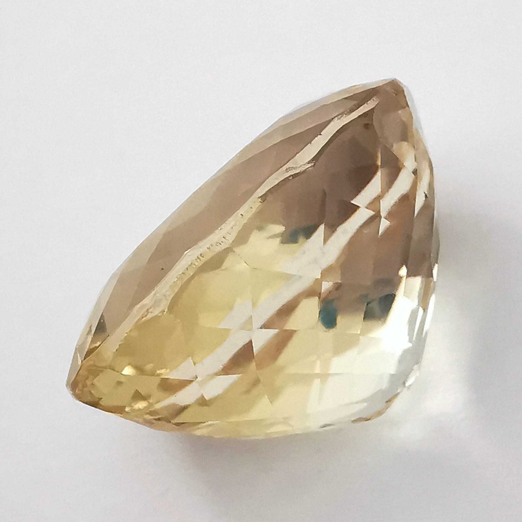 Zonder Minimumprijs Spodumeen - 38.92 ct - Antwerp Laboratory for Gemstone Testing (ALGT) - Lichtgeel spodumeen #1.0