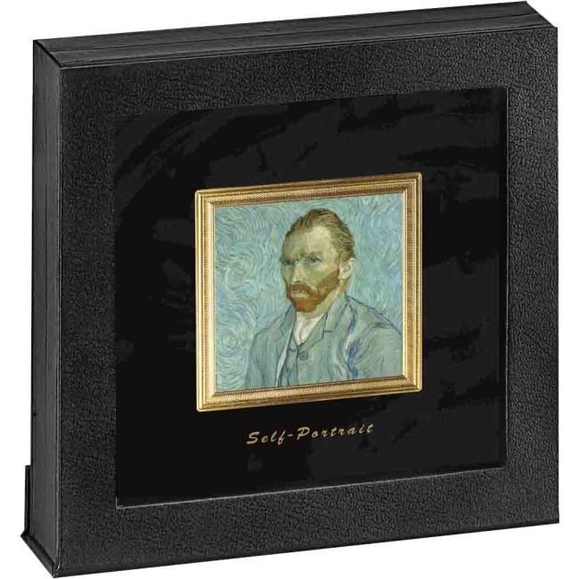 2 once troy - Argento .999 - 2023 $2 NZD Vincent Van Gogh Painting Self Portrait Silver Coin #2.1