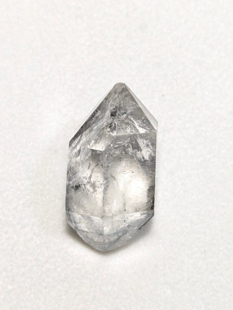 29.5 ct - Rare x2 Moving Two-Phase Inclusions Herkimer Diamond Quartz, from Skardu, Pakistan Specimen - Height: 24 mm - Width: 14 mm- 5.9 g - (1) #4.3