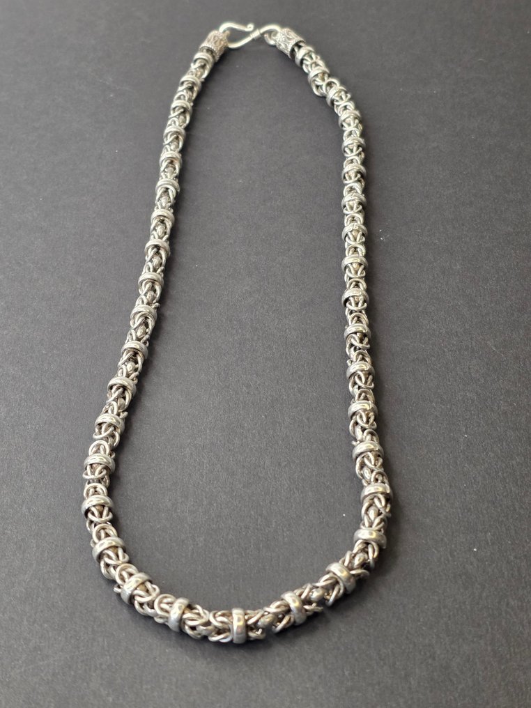 No reserve price - Necklace Silver - Byzantine chain #3.2