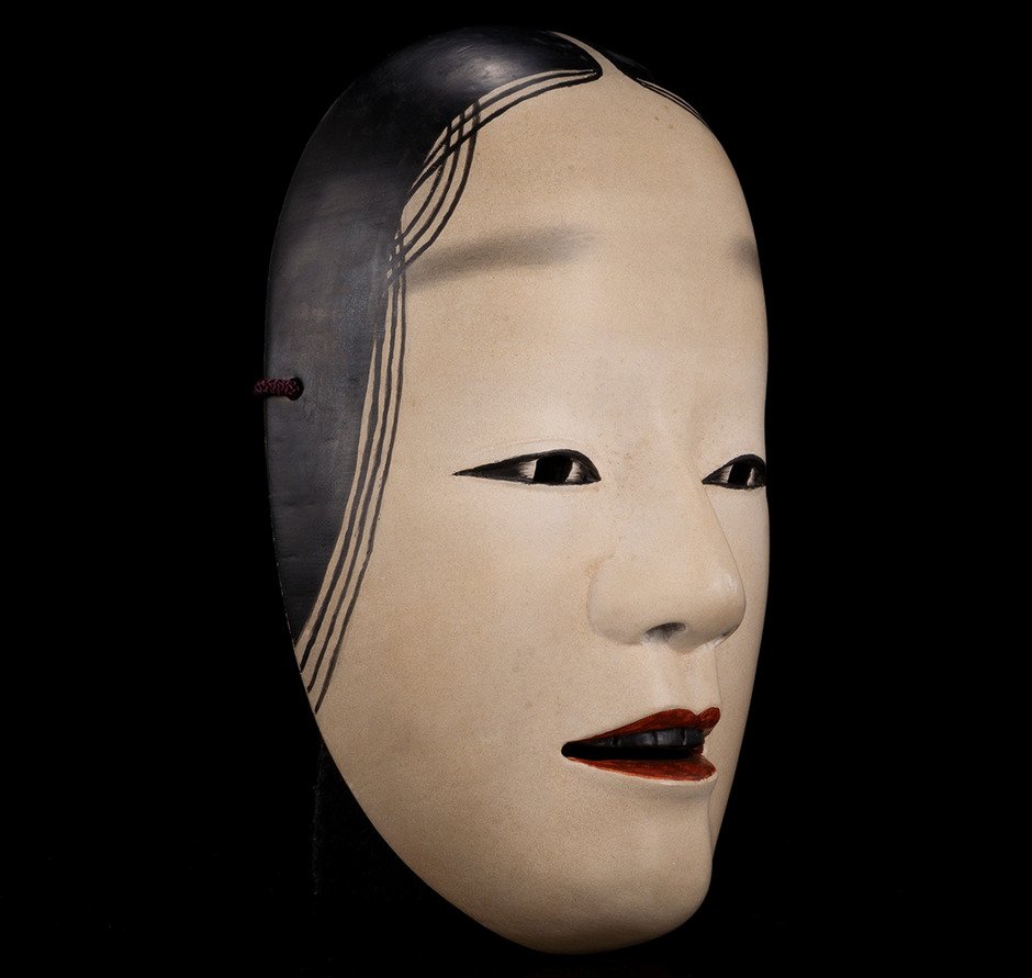 日本能乐面具 - 木, 艺术家：岡本敬一 - 高品质 Zōon'na 増女 #2.1