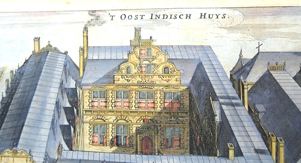 Netherlands - Amsterdam, Oostindisch Huis, UvA, Meertens Institute, Oude Hoogstraat; P. Von Zesen / J. Noschen - ´T Oost Indisch Huys - 1661-1680 #2.1