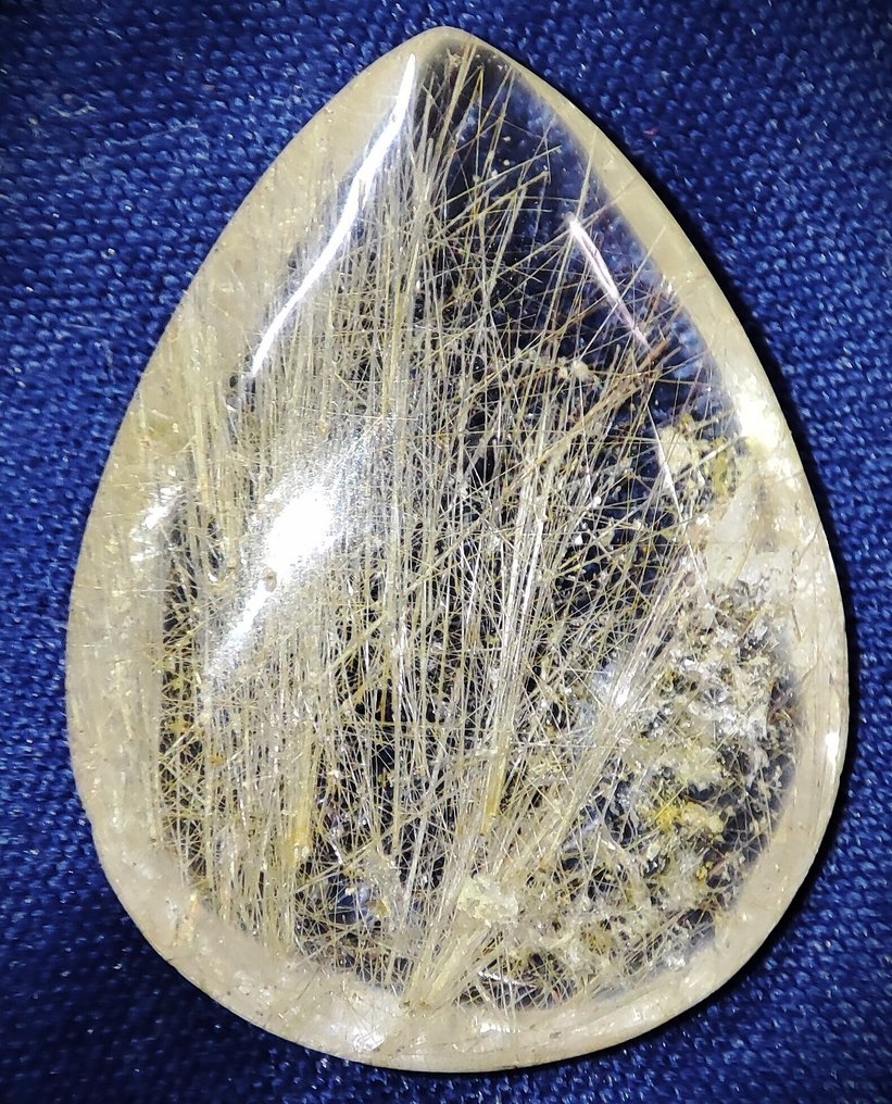 Όμορφο Πολύ Σπάνιο Φυσικό Χρυσό Ρουτιλιασμένο Κρύσταλλο Quartz Δείγμα - Δωρεάν αποστολή- 5.82 g #3.2