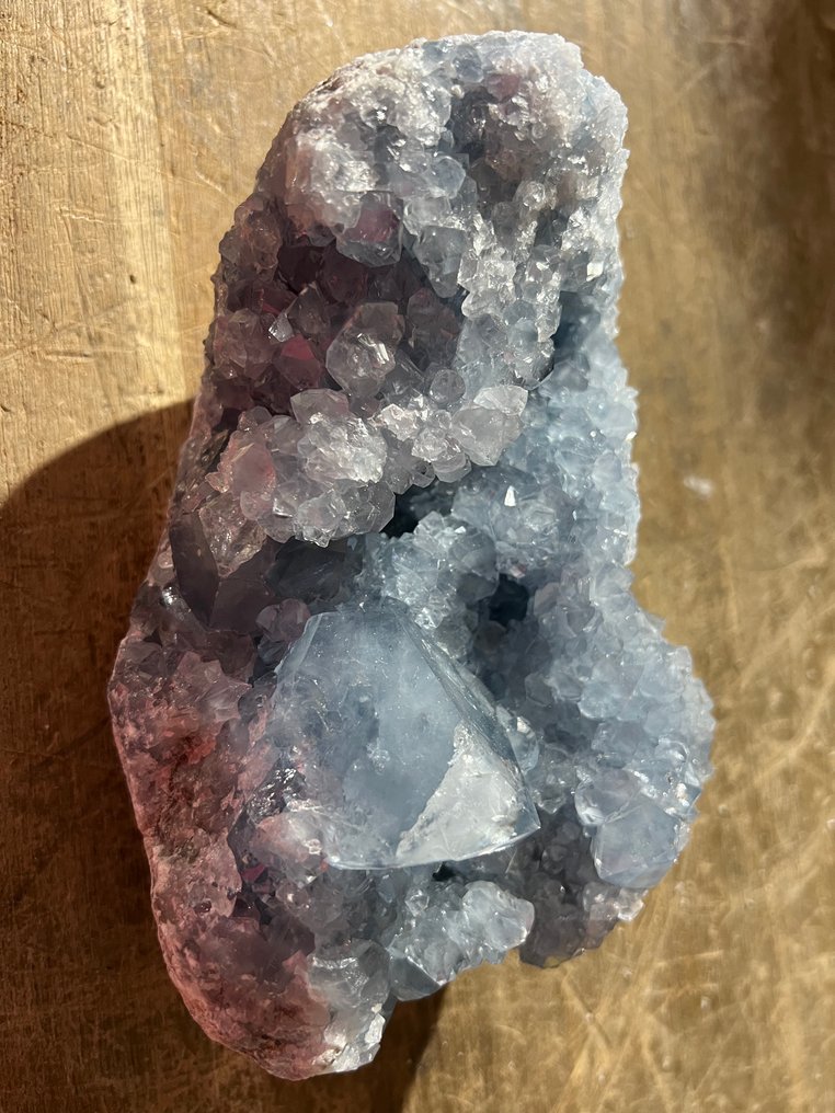 Celestine Crystal cluster - Height: 18 cm - Width: 11 cm- 2.7 kg - (1) #2.1