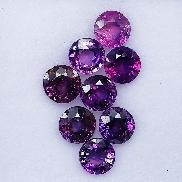 8 pcs Πολύχρωμο Ζαφείρι - 2.26 ct - Instituto Gemólogico Español (IGE) - Χωρίς θερμικές επεξεργασίες #1.0