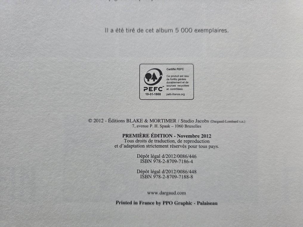 Blake & Mortimer - La Marque jaune - Une Histoire du journal Tintin - C - 1 Album - Begrænset udgave - 2012 #2.1