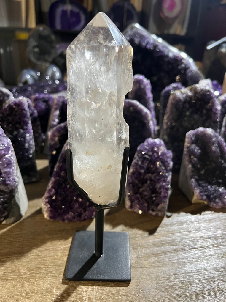 Rock crystal Crystal point - Height: 25 cm - Width: 7 cm- 1 kg - (1) #1.0