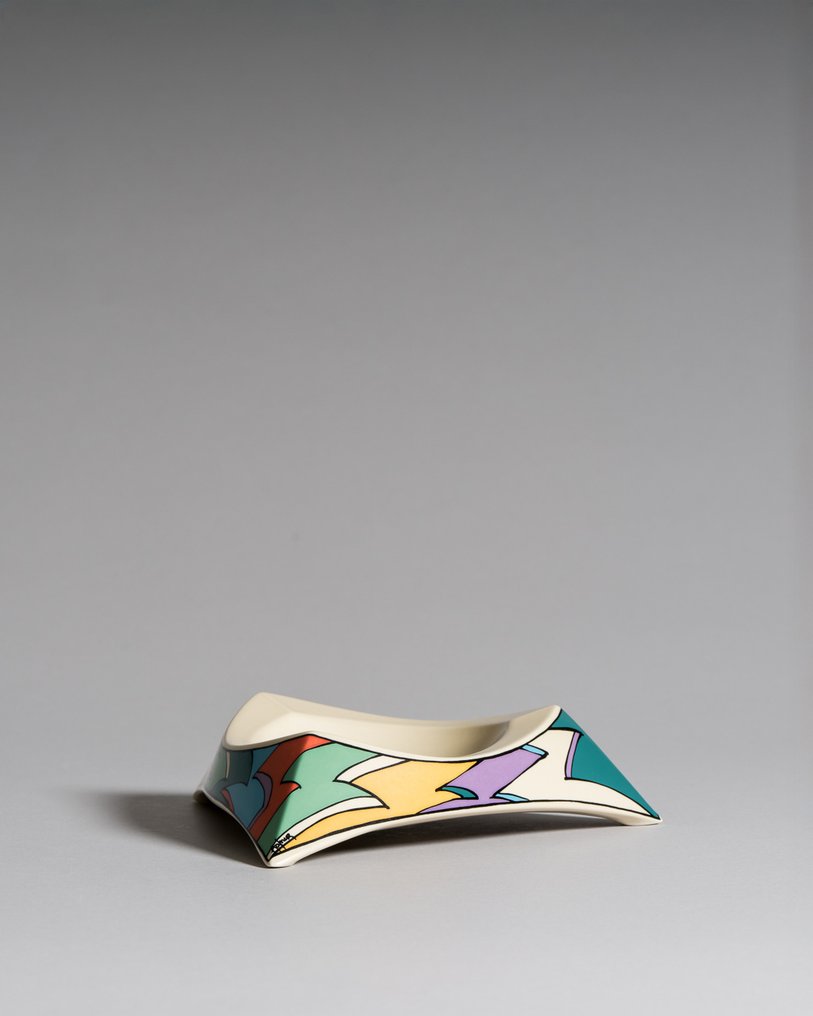 Rosenthal - Dorothy Hafner - Ashtray - "Flash One" incl. Original Box - Porcelain - MEMPHIS Group Era #2.1