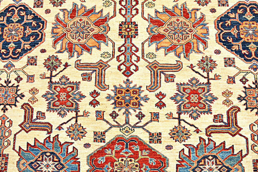 Afghan, Kazak, Håndknyttet super kazak tæppe i premium uld. - Tæppe - 400 cm - 300 cm - Fine kvalitet håndlavet tæppe #3.2