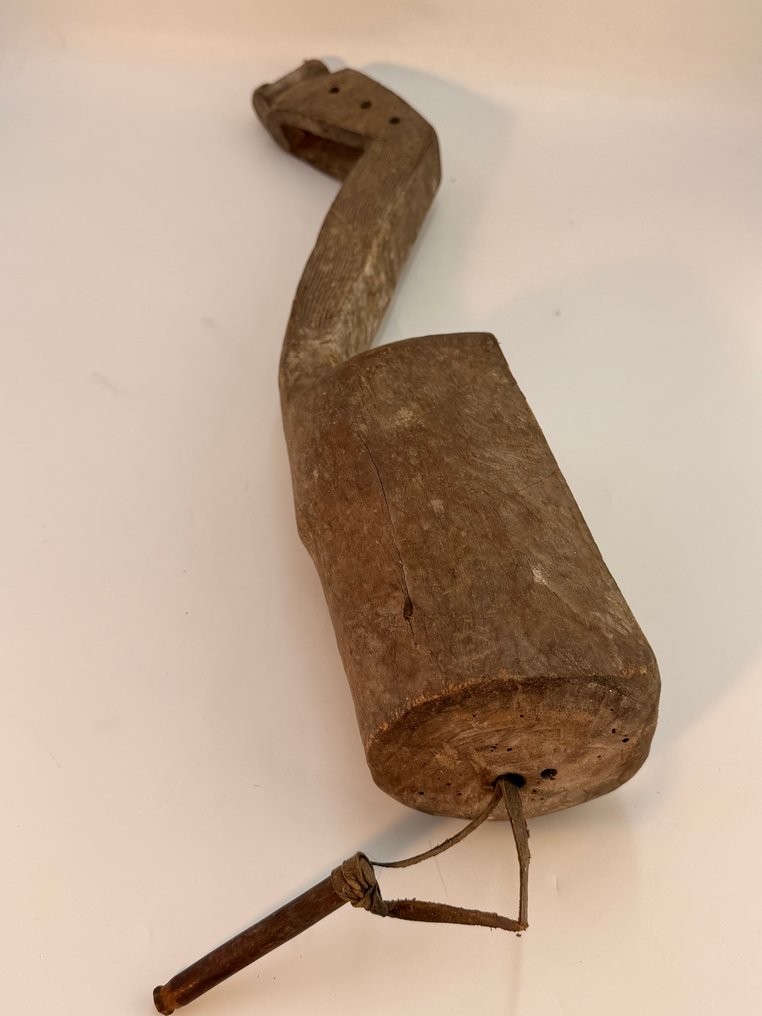 非洲古老的仪式用竖琴或齐特尔——雕刻木材和皮革——中非地区（刚果/加蓬） - 非洲古老的仪式用竖琴或齐特尔——雕刻木材和皮革——中非地区（刚果/加蓬） - 非洲  (沒有保留價) #2.1