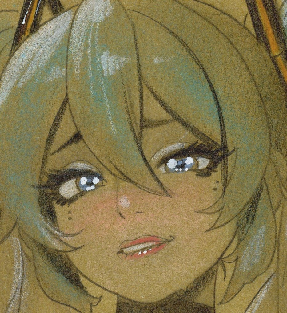 Edgar Wallace Original colour drawing - Les animes d'Edgar - Hatsune Miku - Vocaloid - 2025 #1.0