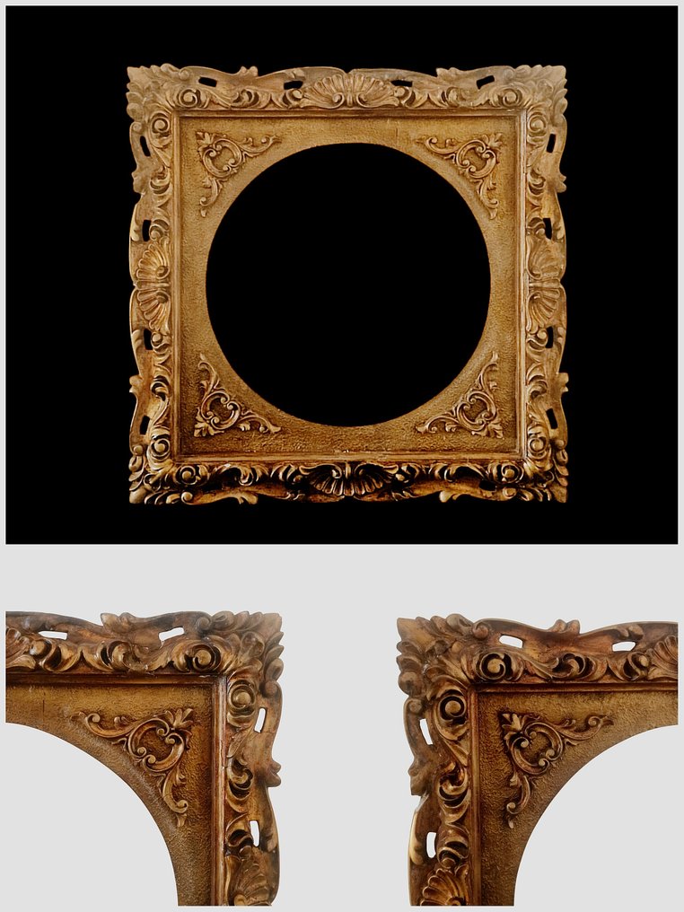 Stile Barocco - Cadre  - Bois - XIXe siècle #2.1