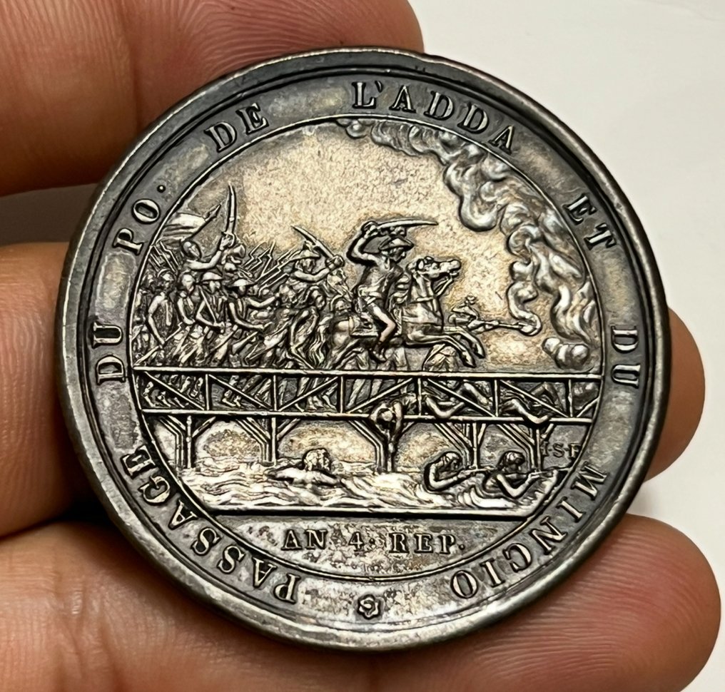 Frankreich. Medal 1796 (an 4), Salwirck. Passage du Pô, de l''Adda et du Mincio (Free Shipping Worldwide) #1.0