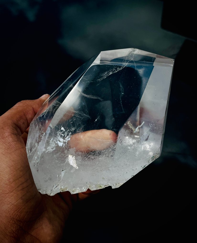 Top Clear Quartz 155MM - Διακοσμητικό - Φυσικό διαφανές - Διαφανής κρύσταλλος χαλαζία με σημείο - Πρώτης ποιότητας φυσικό – Αντικείμενο #2.1