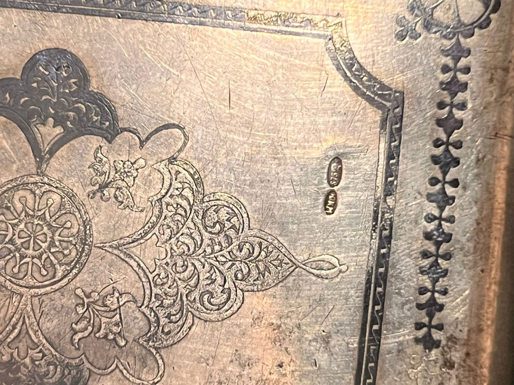 Astuccio per sigarette - .875 (84 Zolotniki) argento - Argento sovietico 875 russo #4.3