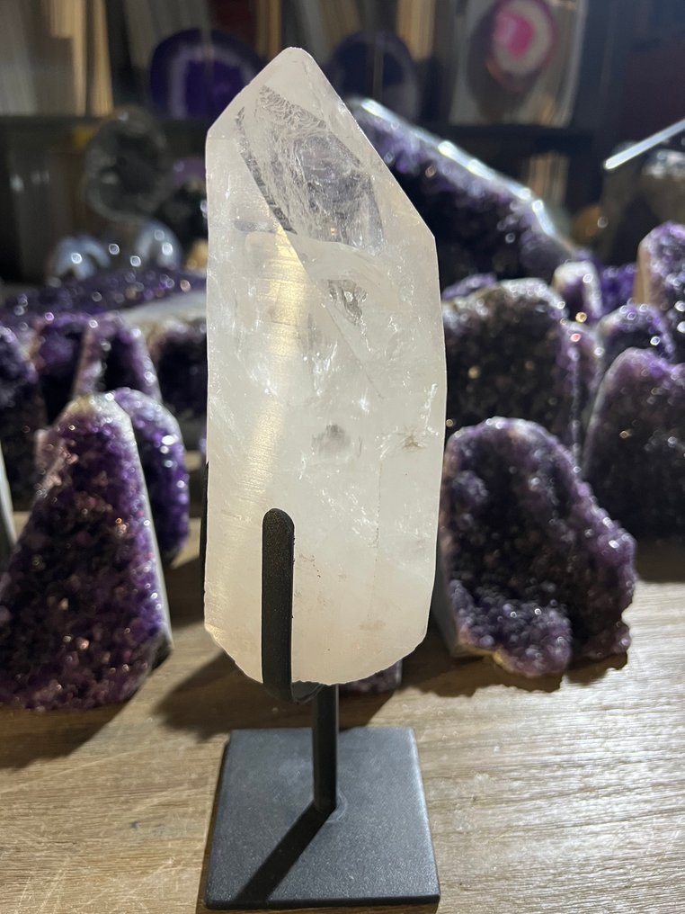 Rock crystal Crystal point - Height: 26 cm - Width: 10 cm- 1.7 kg - (1) #3.2