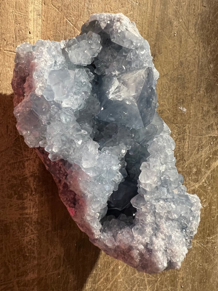 Celestine Crystal cluster - Height: 18 cm - Width: 11 cm- 2.7 kg - (1) #1.0