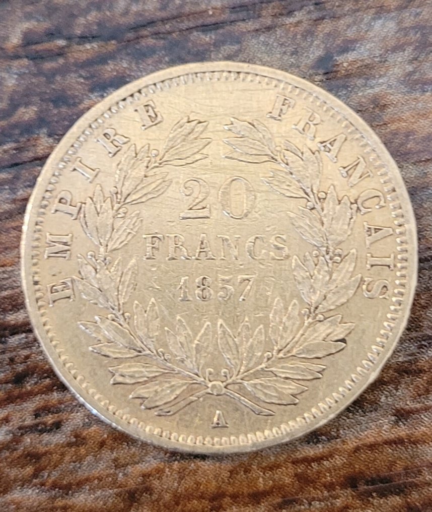 Γαλλία. Napoléon III. 20 Francs 1857-A, Paris #1.0