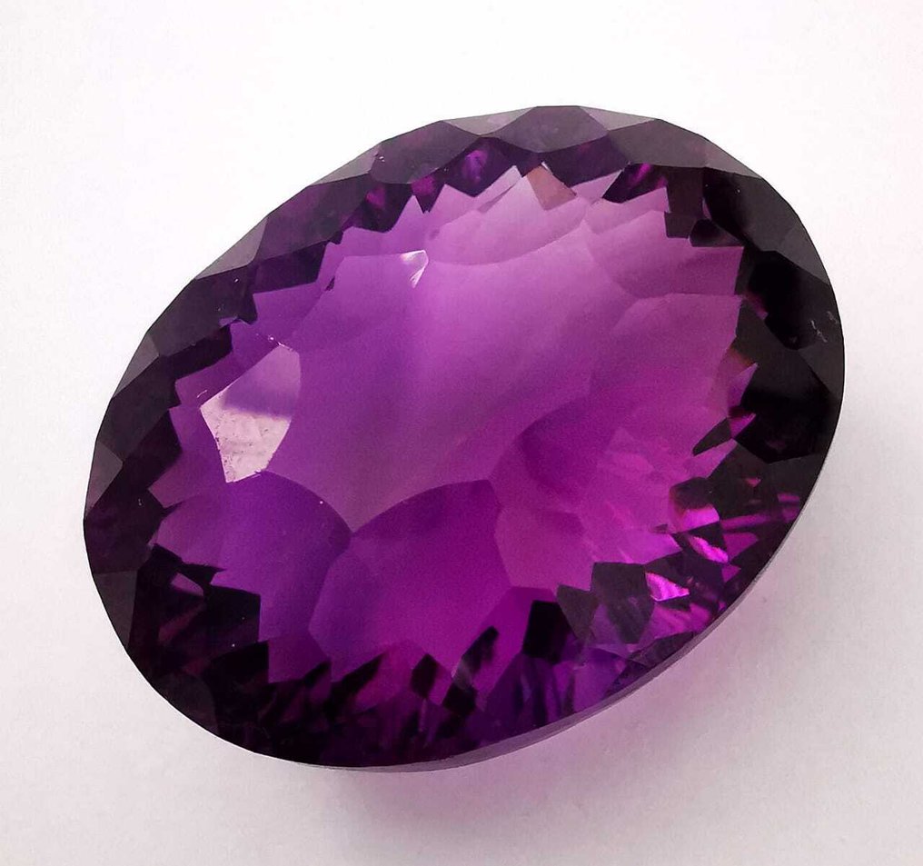 Ingen mindstepris Ametyst - 50.45 ct - Antwerp Laboratory for Gemstone Testing (ALGT) - Vivid / Deep Purple #1.0