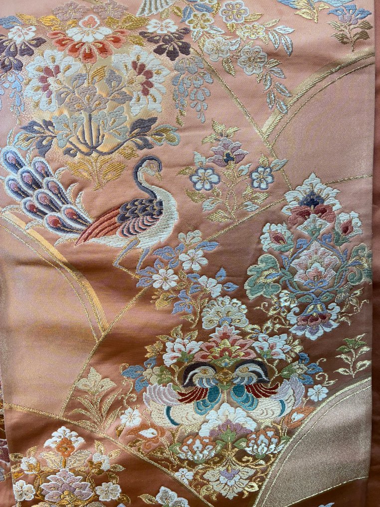 Conjunto de 3 Obi Belts japoneses – tecido de seda de alta qualidade com fio de ouro - Seda - Japão - Período Shōwa (1926-1989) #3.2