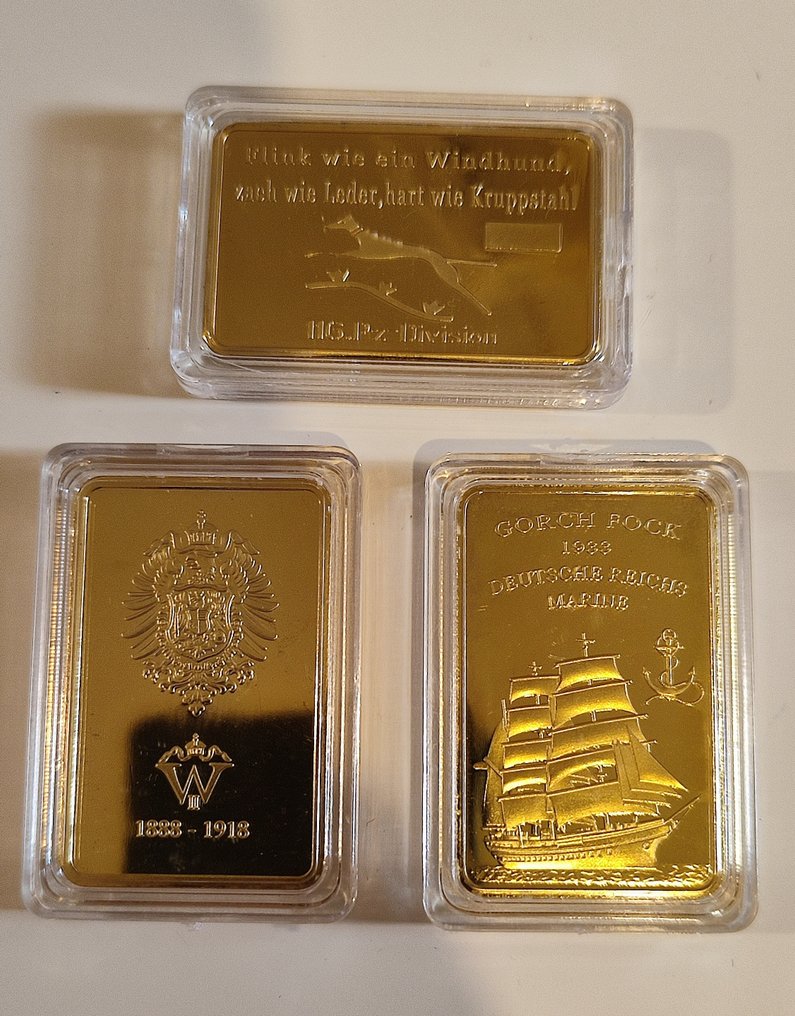 Maritime Object  (3) - Gold plated- Gold plated Lingots #1.0