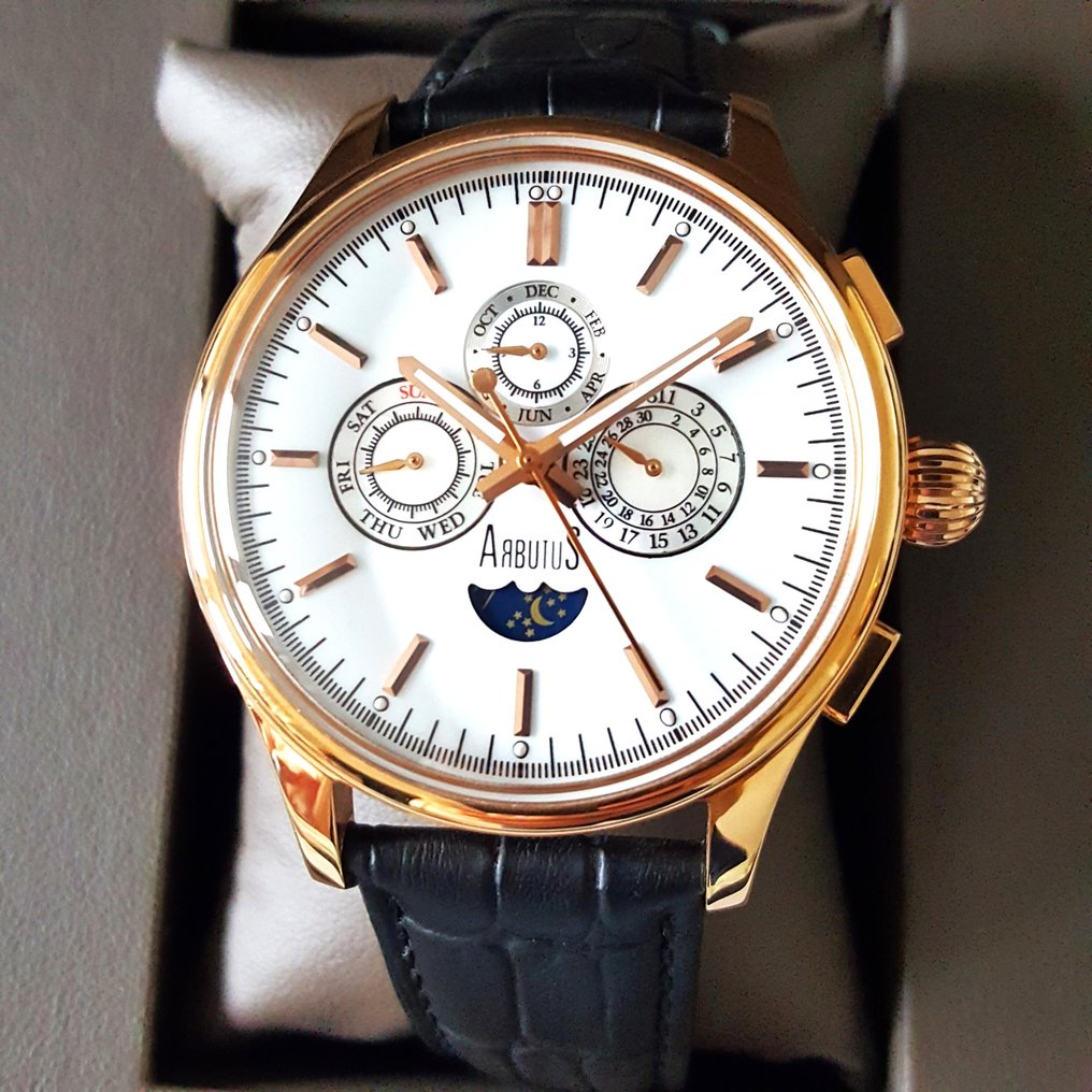Arbutus - Automatic - CALENDAR - Sun / Moon - Gold - NEW - No reserve price - Men - 2025 #1.0