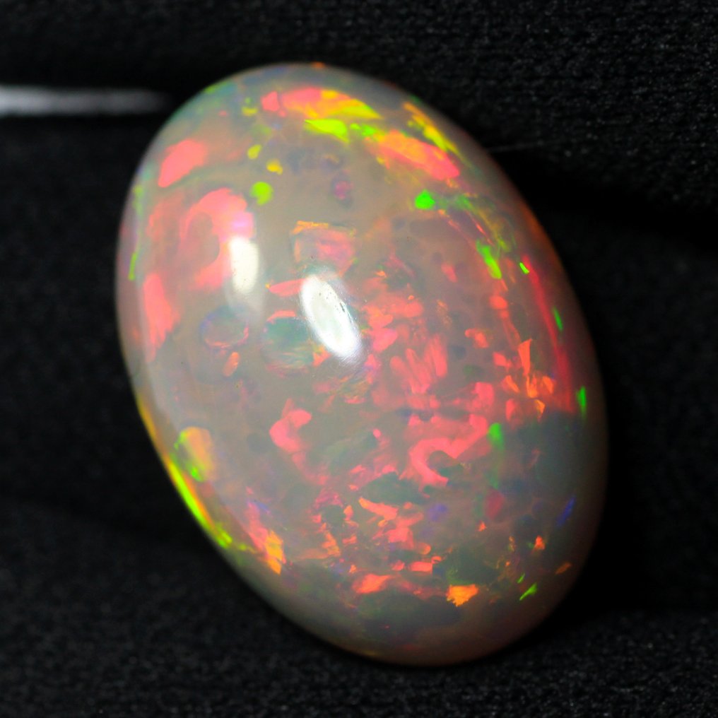 没有保留价 灰色 蛋白石  - 19.58 ct - 国际宝石研究院（IGI） - 极其罕见的色彩变化 #2.1