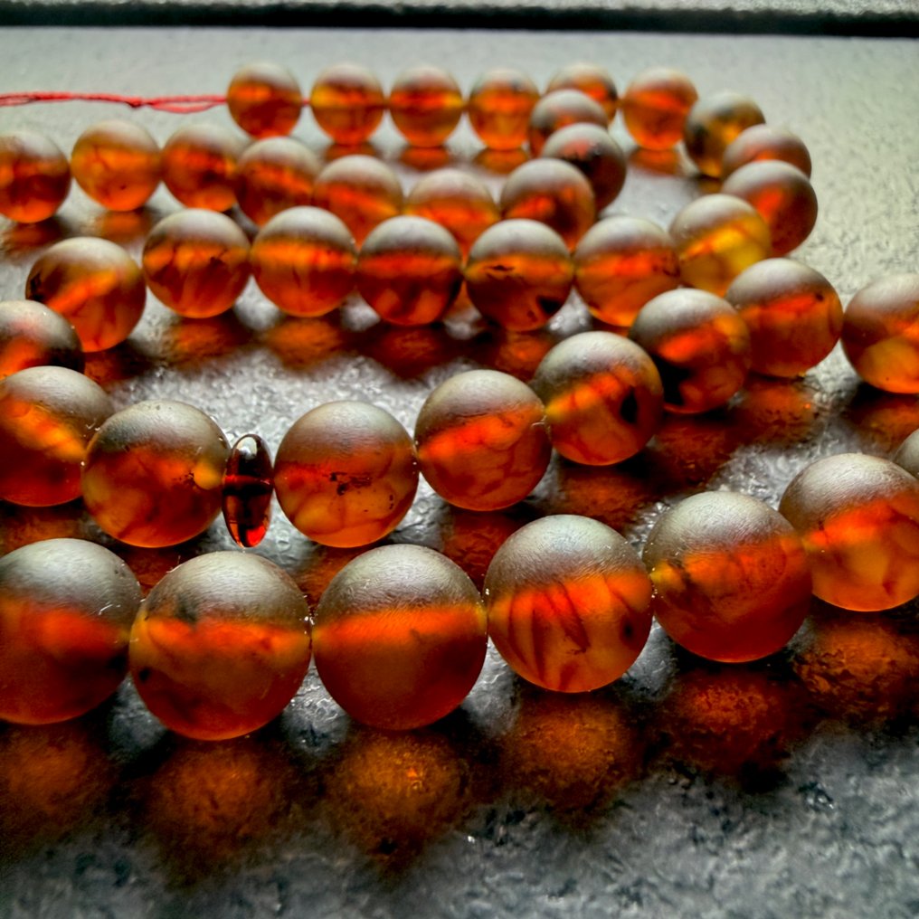 Tesbih bönrosary med baltisk bärnstenpärlor ø12 mm i cognac, 48,1 g - Bärnsten - Baltic amber - succinite #1.0