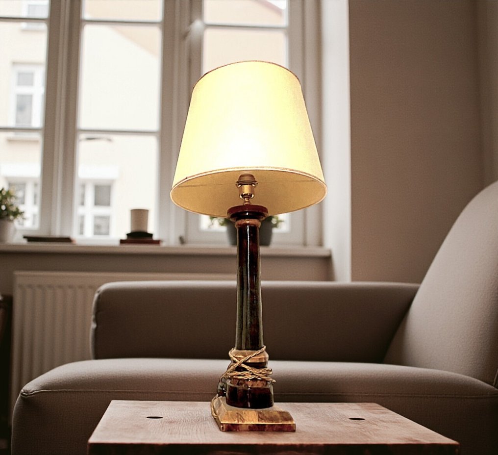Tafellamp - Canvas - Lamp in impero-stijl #1.0