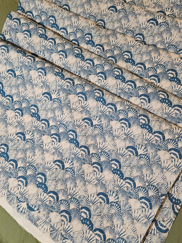 Tessuto "Onde di Shibori" Art Dèco -200x280cm- Original New Design - Tessuto  - 200 cm - 280 cm #2.1