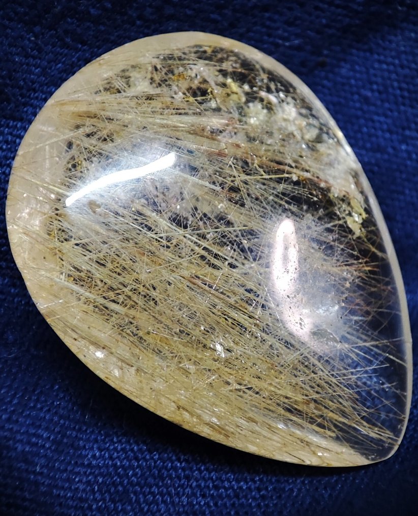 Όμορφο Πολύ Σπάνιο Φυσικό Χρυσό Ρουτιλιασμένο Κρύσταλλο Quartz Δείγμα - Δωρεάν αποστολή- 5.82 g #4.3