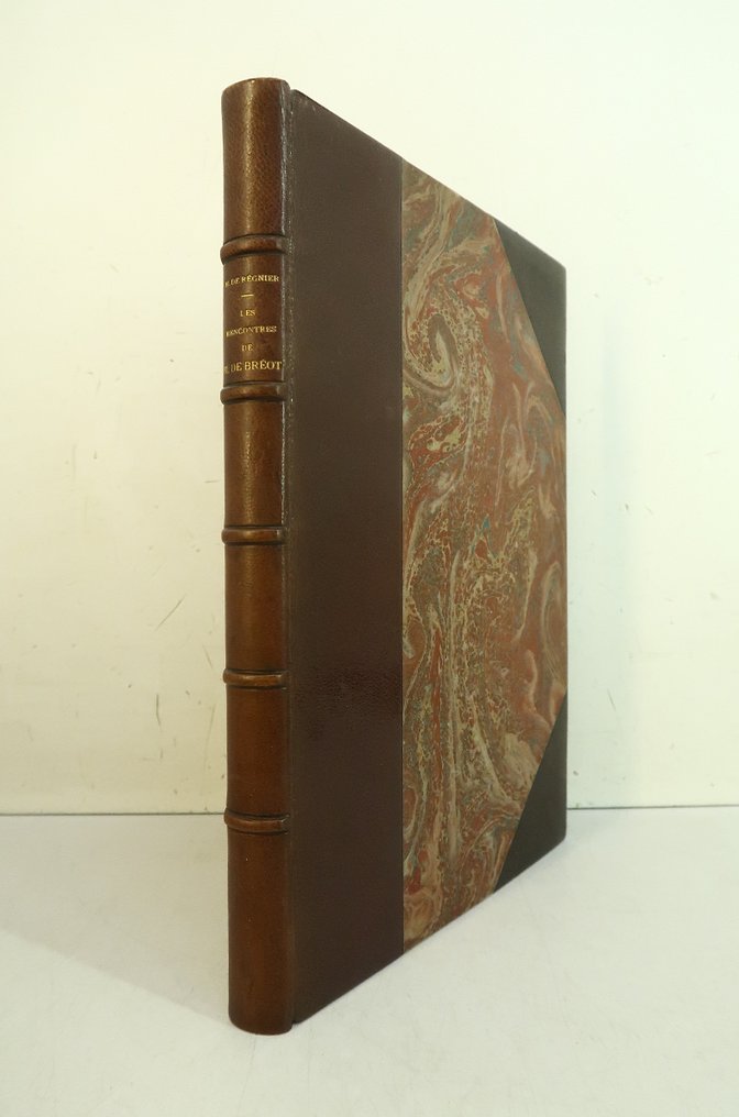 Signé; Henri de Régnier / Robert Bonfils /  René Kieffer - Les Rencontres de M. de Bréot [avec 2 L.A.S ; reliure de Lavaux ; ex. num. sur vélin] - 1919 #2.1