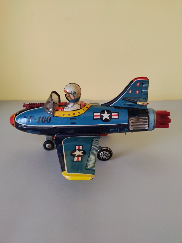 Toy Nomura - Tinnleke - USAF XF-160 Jet Fighter Plane Battery Operated Toy, Unboxed - 1950–1960 - Japan #1.0