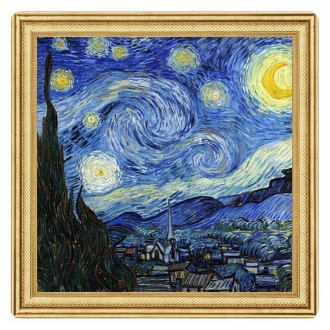 2 once troy - Argento .999 - 2023 Starry Night Vincent van Gogh Treasures of World Painting Silver Proof Coin #1.0