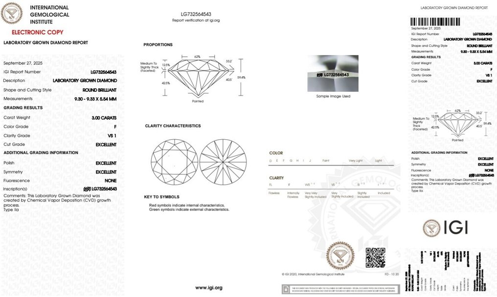 Ring - 14 kt. White gold - 3.27ct. tw. Diamond (Lab-grown) - Diamond #2.1