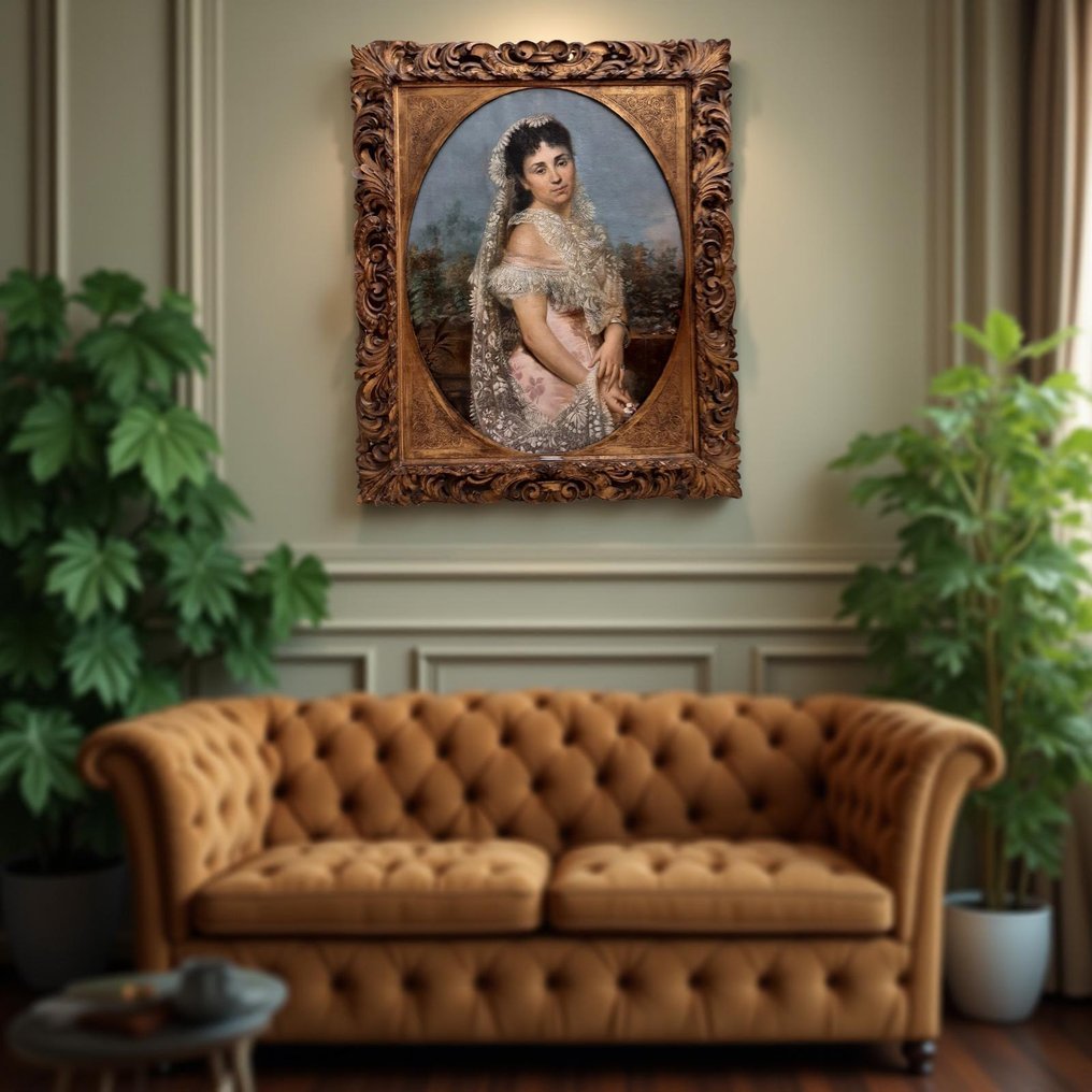 Ernesto Fontana (1837-1918) - Ritratto Femminile - NO RESERVE #4.3