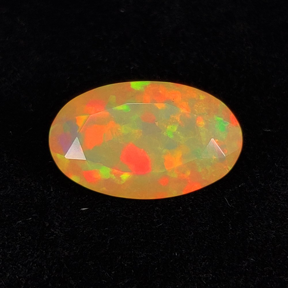 1 pcs  Hvit Opal  - 6.24 ct - Internasjonal forening for fargede edelstener (ICA GemLab) - Fargespill #4.3