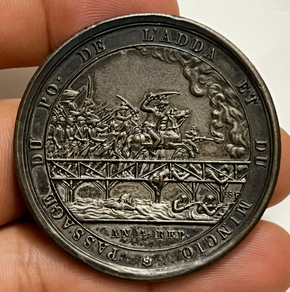 Frankreich. Medal 1796 (an 4), Salwirck. Passage du Pô, de l''Adda et du Mincio (Free Shipping Worldwide) #4.3