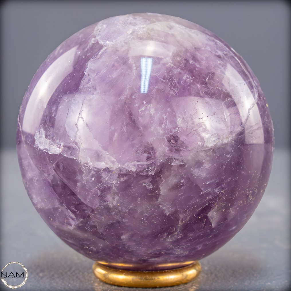 天然稀有紫水晶 玻利维亚球体- 380.29 g #3.2