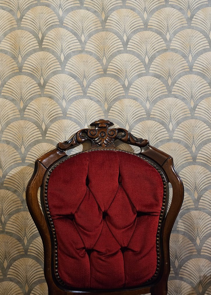 TISSU Art Decó Gull, Vintage Eleganse og Stilrefleksjoner -300x280cm- Klassisk Design - Tekstil  - 300 cm - 280 cm #3.2