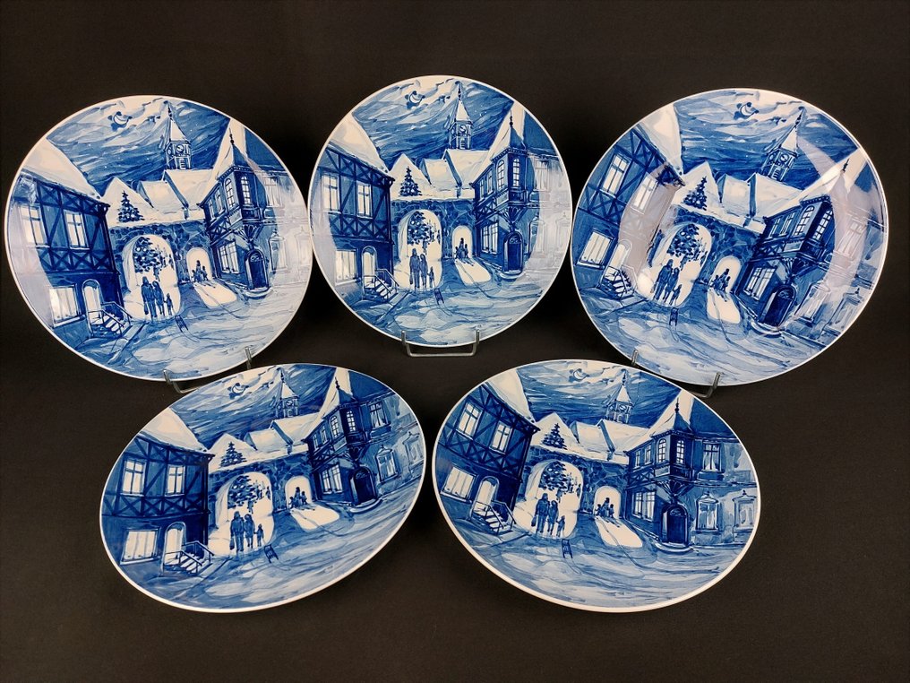 Meissen - Tallrik (5) - Christmas plate - Porslin - Collection Noël 1975 #2.1