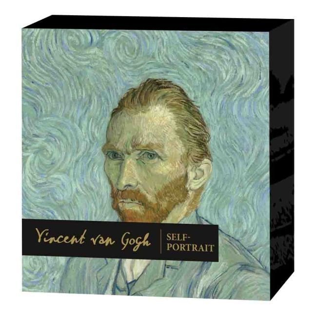 2 once troy - Argento .999 - 2023 $2 NZD Vincent Van Gogh Painting Self Portrait Silver Coin #3.2