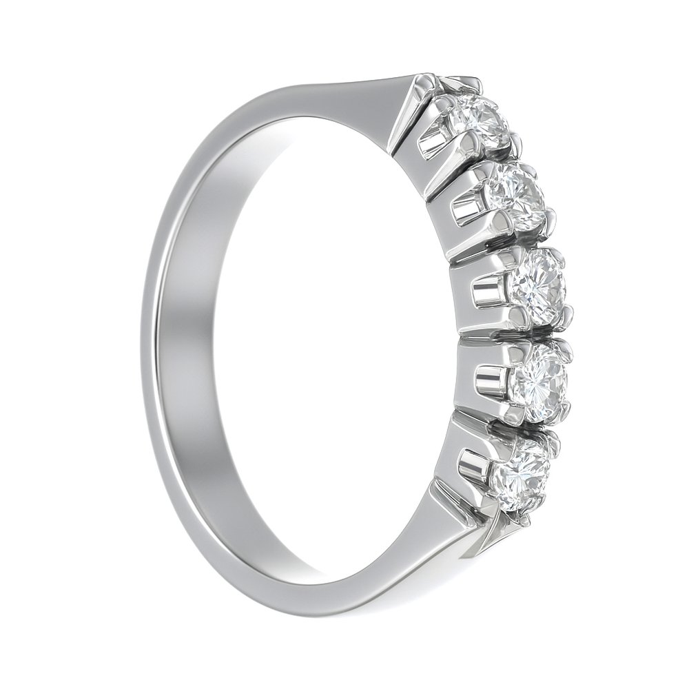 Ring - 18 karaat Witgoud - 0.35ct. tw. Diamant (Natuurlijk) #1.0