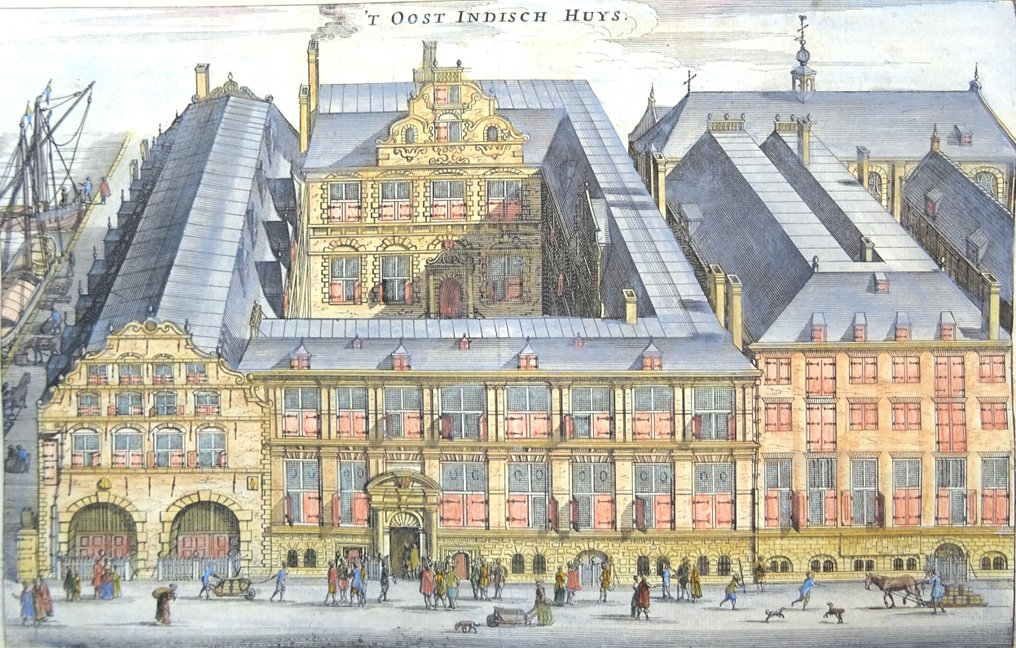 Netherlands - Amsterdam, Oostindisch Huis, UvA, Meertens Institute, Oude Hoogstraat; P. Von Zesen / J. Noschen - ´T Oost Indisch Huys - 1661-1680 #1.0