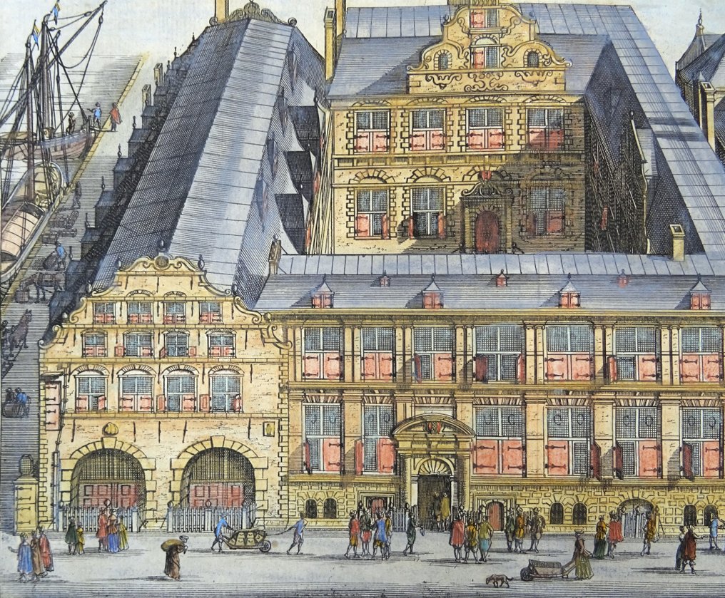 Netherlands - Amsterdam, Oostindisch Huis, UvA, Meertens Institute, Oude Hoogstraat; P. Von Zesen / J. Noschen - ´T Oost Indisch Huys - 1661-1680 #3.2